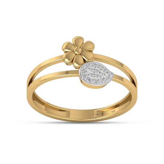 Triloki gold diamond ring