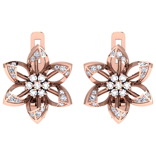 Charvi Rose Gold Diamond Earrings