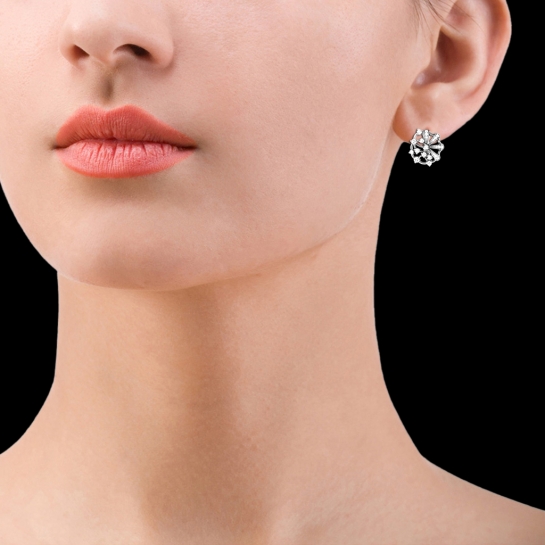 Anaya White Gold Earrings