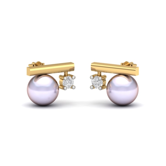 Rumi Pearl And Diamond Earrings