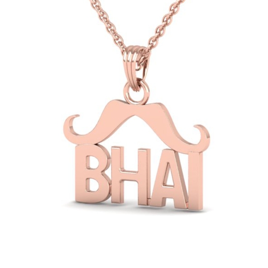 Bhai Name Gold Pendant 