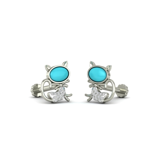 Cat Diamond Earring