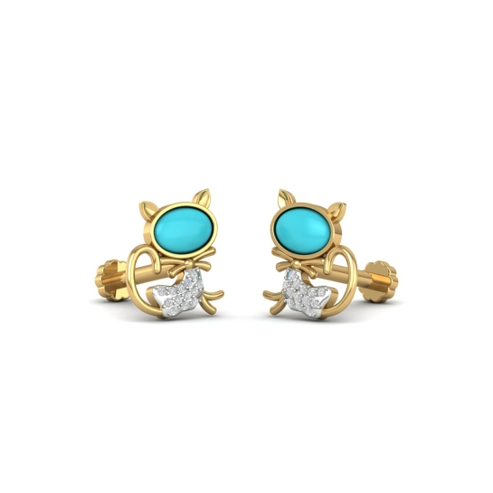 Cat Diamond Earring