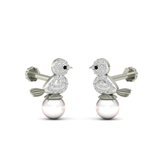 Selin Pearl And Diamond Earrings