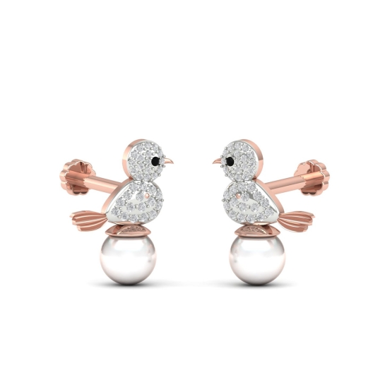 Selin Pearl And Diamond Earrings