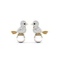 Selin Pearl And Diamond Earrings