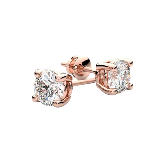 Rose Gold Stud Earrings for Women