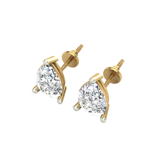 Aanandita Yellow Gold Stud Earrings for Women