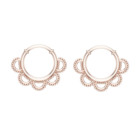 Ferosh White Gold Hoop Earrings