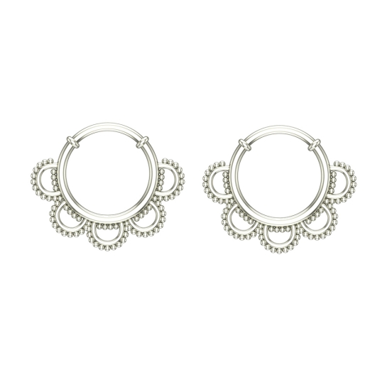 Ferosh White Gold Hoop Earrings