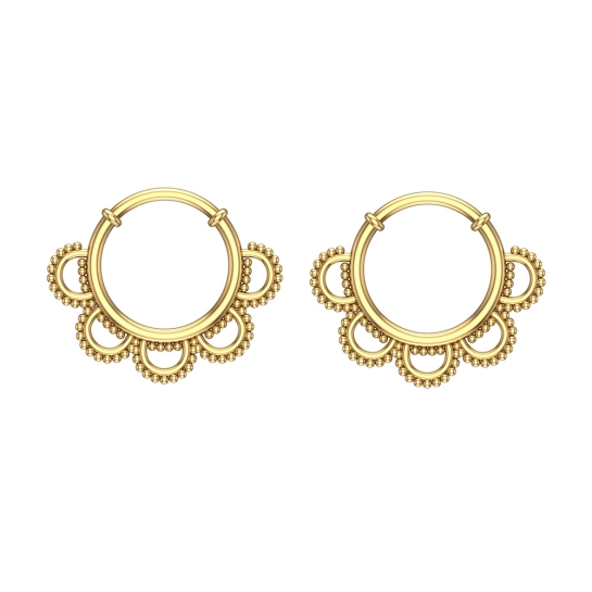 Ferosh White Gold Hoop Earrings