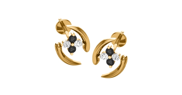 Amazon.com: 0.65 Carat Natural Black Diamond Round Stud Earrings for Women  or Men in 14k Rose Gold(I1-I2, cttw) Screw Back by VVS Gems: Clothing,  Shoes & Jewelry