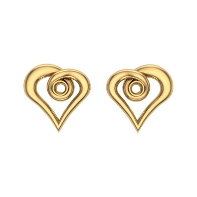 Aria Gold Studs Earrings Design for daily use