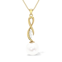 Aurora Diamond and Gold Pendant