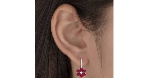 Elegance Big Flower Drop Dangle Earring - ChicBohoStyle – Chic Boho Style