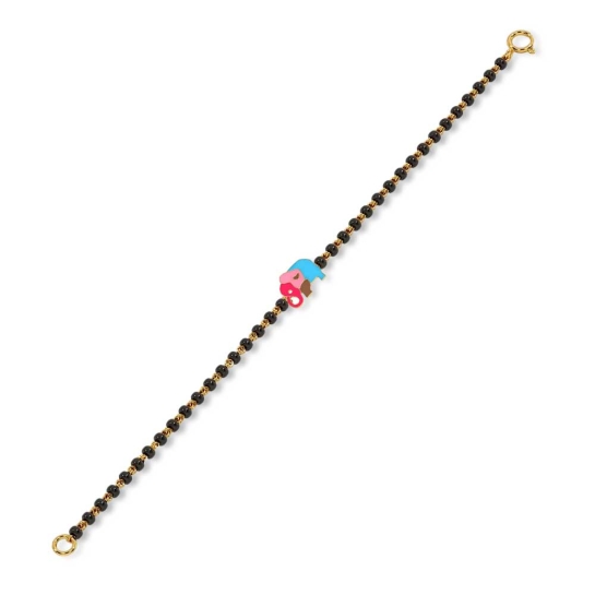 Elephant 18k Rose Gold Enamel Kid Nazaria Bracelet