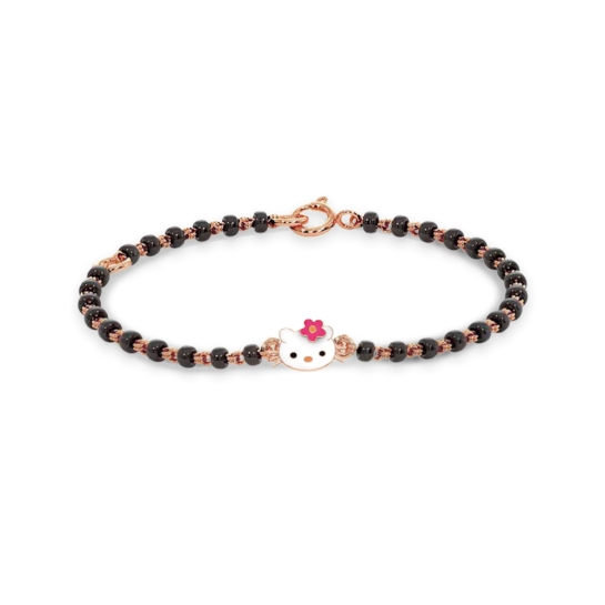 Kitty 18k White Gold Enamel Kid Nazaria Bracelet