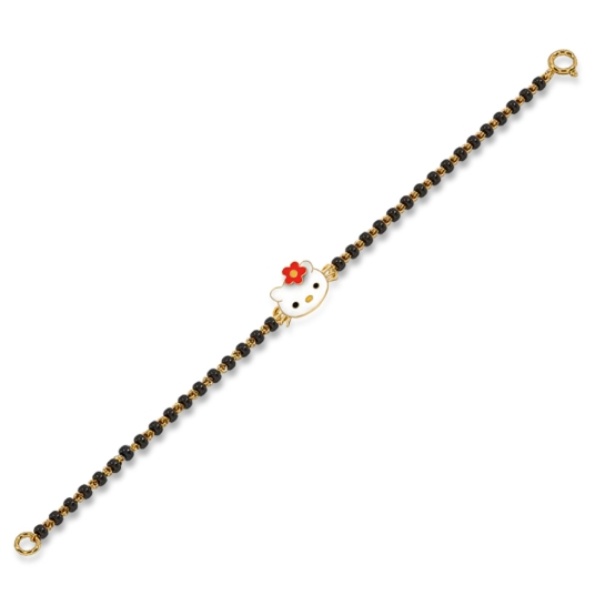 Kitty 18k Rose Gold Enamel Kid Nazaria Bracelet