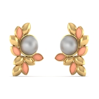 Mayra Gold Stud Earrings Design for daily use 