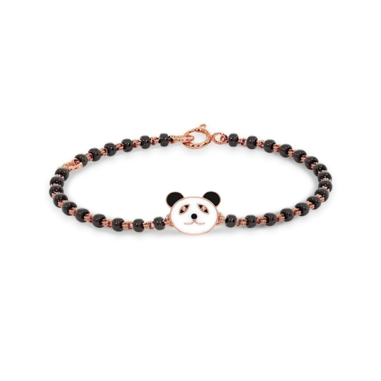 Panda 18k White Gold Enamel Kid Nazaria Bracelet