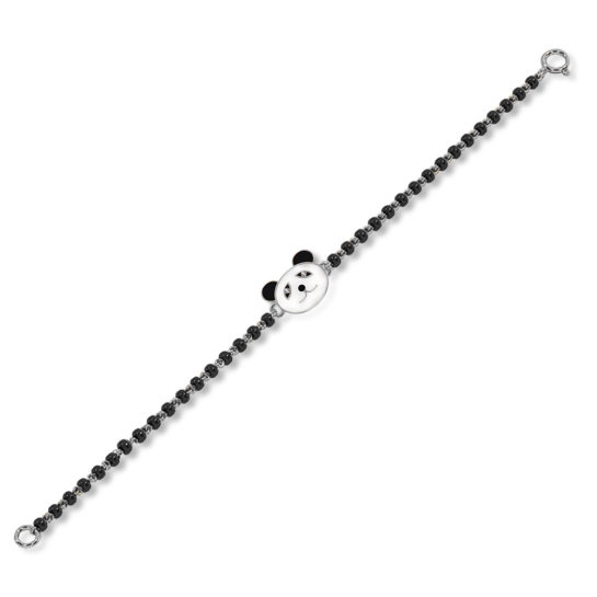 Panda 18k White Gold Enamel Kid Nazaria Bracelet