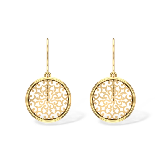 Vembley Yellow Gold Dangle Earring