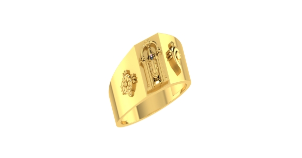 Revered 22 Karat Yellow Gold Balaji Finger Ring