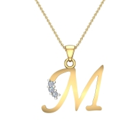 Magnolia Initial Diamond Pendant